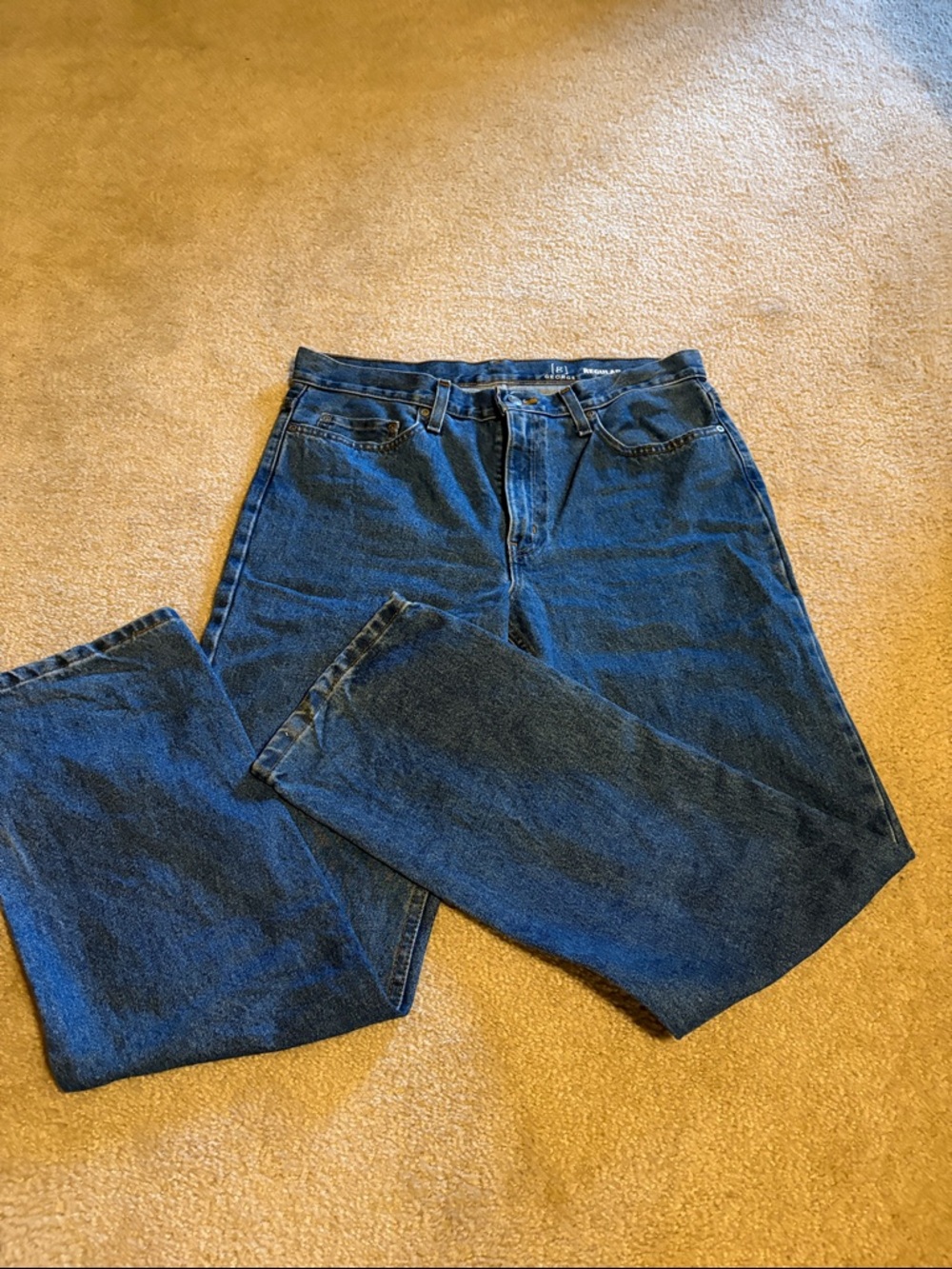 George Men's Straight Jeans in Dark Blue